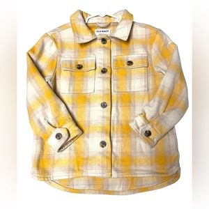 Girls Yellow plaid Shacket